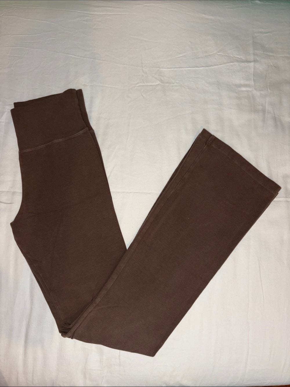 Brandy Melville Brown High-Waist Flare yoga pants